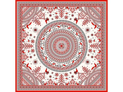 Платок Мезенская роспись