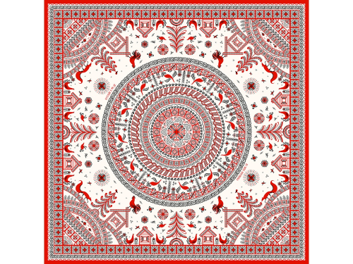 Платок Мезенская роспись