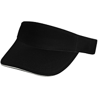 Козырек Active, черный с белым кантом Козырек Active, черный с белым кантом