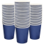 Набор бумажных стаканов 8 унций (240 мл), Синий - снаружи, белый внутри