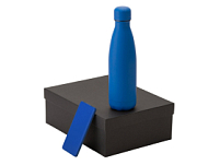 Подарочный набор с термобутылкой и повербанком С1, 5000 mAh, синий