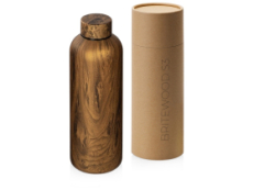 Вакуумная термобутылка Britewood S3, 500 мл, крафтовый тубус