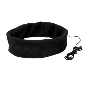 Наушники проводные MARKIZ с повязкой, черный, флис, черный