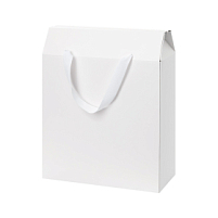 Подарочная коробка-пакет универсальная большая, белая Подарочная коробка-пакет универсальная большая, белая