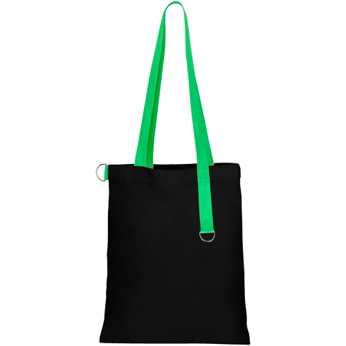 Сумка для покупок Black GLOW 325 г/м², Чёрный/Зелёный