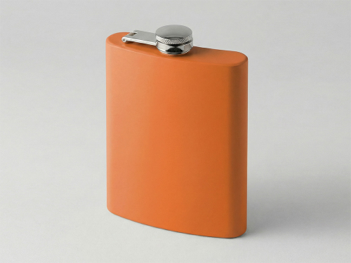 Фляжка 240 мл Remarque soft touch, 304 сталь, оранжевый