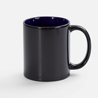 Кружка-хамелеон On Display, глянцевая, черная с синим