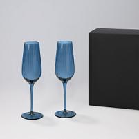 Подарочный набор 2 бокала для шампанского Toscana в черной коробке Подарочный набор 2 бокала для шампанского Toscana в черной коробке