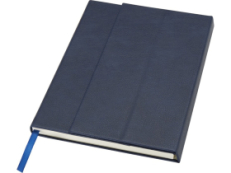 Блокнот Alejandra формата А5 с твердой обложкой из переработанной кожи - Синий