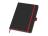 Блокнот ColorNote Black, твердая обложка A5, 80 листов, черный с красным