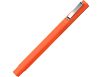 Ручка шариковая пластиковая Quadro Soft, квадратный корпус с покрытием софт-тач, оранжевый/черный Ручка шариковая пластиковая Quadro Soft, квадратный корпус с покрытием софт-тач, оранжевый/черный