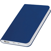Универсальный аккумулятор "Silki" (5000mAh),темно-синий, 7,5х12,1х1,1см, искусственная кожа,, темно-синий