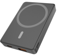 Магнитный внешний аккумулятор Magnetic с беспроводной зарядкой (5W), Черный