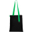 Сумка для покупок Black GLOW 325 г/м², Чёрный/Зелёный