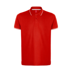 Рубашка-поло мужская SPECTRUM, короткий рукав 195, красный, белый
