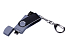 USB-флешка на 32 Гб поворотный механизм, c двумя дополнительными разъемами MicroUSB и TypeC, серебро