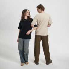 Футболка унисекс премиум AURA, бежевый