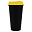 Стакан с крышкой Color Cap Black, черный с желтым