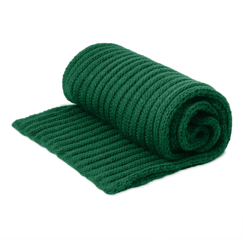 Шарф вязаный НАСВЯЗИ© шерсть/акрил, темно-зелёный