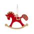 Ёлочная игрушка Лошадка (красный)