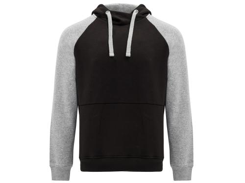 Толстовка с капюшоном Badet мужской, черный/серый меланж