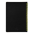 Блокнот на двойной пружине HELIX, 143 х 205 мм, черный с желтым, блок в линейку
, черный, желтый