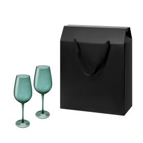 Подарочный набор 2 бокала для вина Capri в большом подарочном пакете