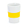 Стакан NELO, керамика, силикон, белый, желтый