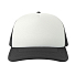 Бейсболка RAPPER-S, 5 клиньев, пластиковая застёжка, белый, черный