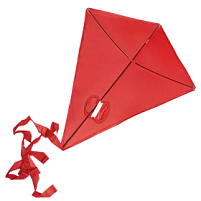 Воздушный змей "РОМБ", ярко-красный Воздушный змей "РОМБ", ярко-красный