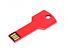 Флешка в виде ключа, 64 Гб, красный