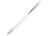 Kish шариковая ручка с серебристой отделкой - Белый (черные чернила)