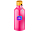 Бутылка Hip S Bamboo с карабином 400мл, неоновый розовый