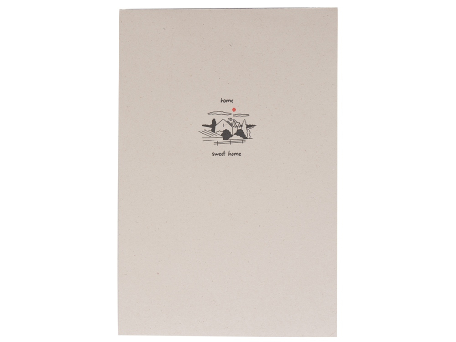 Блокнот А5 Adiantum из переработанного тростника, 80 листов, гибкая обложка, натуральный (тампопечать)