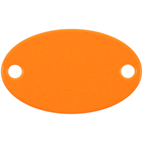 Шильдик металлический Alfa Oval, оранжевый неон