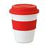 Стакан с крышкой из силикона, красный