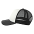 Бейсболка RAPPER-S, 5 клиньев, пластиковая застёжка, белый, черный