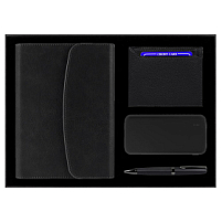 Набор подарочный Solution Prestige Quadro (ежедневник, Чёрный