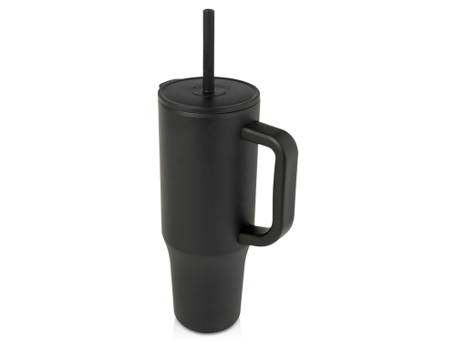 Brady термостакан с силиконовой трубочкой, 900 мл, сертифицированный согласно RCS- Черный