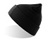 Шапка вязаная  двойная Wind-S с патчем, черный
