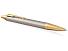 Шариковая ручка Parker IM Premium Warm Silver (grey) GT, стержень: M, цвет чернил: blue, в подарочной упаковке.