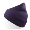 Шапка вязаная  двойная Wind-S, пурпурный, 100% переработанный полиэстер, пурпурный
