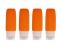 Дорожный набор бутылочек TORBER (4 пр.), силикон, оранжевый
