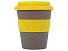 Стакан с силиконовой крышкой Cafe, желтый