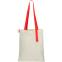 Сумка для покупок White GLOW 325 г/м², Бежевый/Красный