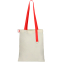 Сумка для покупок White GLOW 325 г/м², Бежевый/Красный