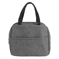 Термосумка "EAT", серый меланж, 24 x 21 x 12 см, полиэстер 300D, серый
