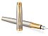 Перьевая ручка Parker IM Premium Warm Silver (grey) GT, перо: F, цвет чернил: blue, в подарочной упаковке.