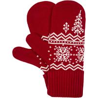 Варежки Elnik, красные с молочно-белым Варежки Elnik, красные с молочно-белым