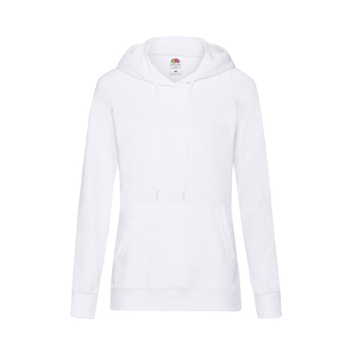 Толстовка женская без начеса LIGHTWEIGH HOODED SWEAT 240, белый